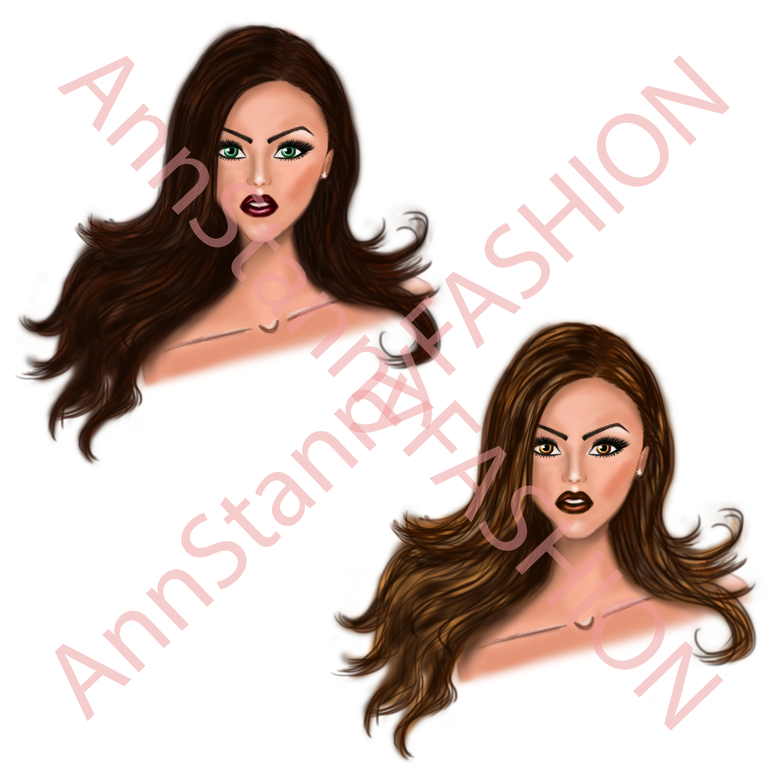 Fashion Illustrations made for beauty saloon.