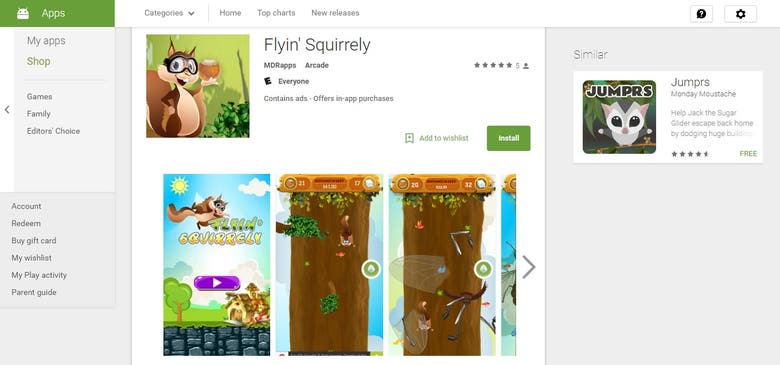 Press Release - Flyin' Squirrely (Android/iOS Gaming App)