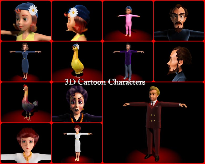 3D Cartoon Characters