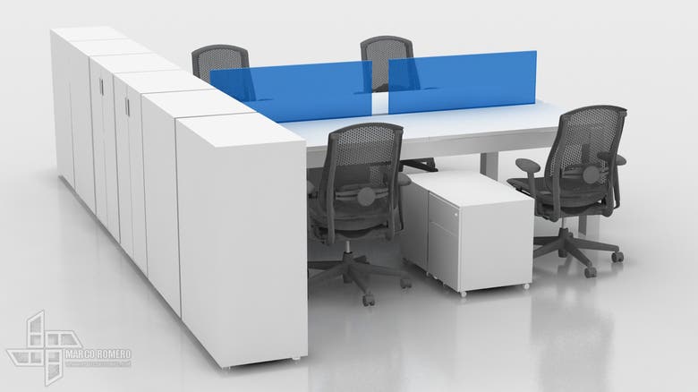 BENCH  - Modular Panel System for Office Furniture