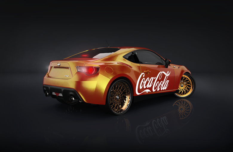 Coca-Cola car / 3D render
