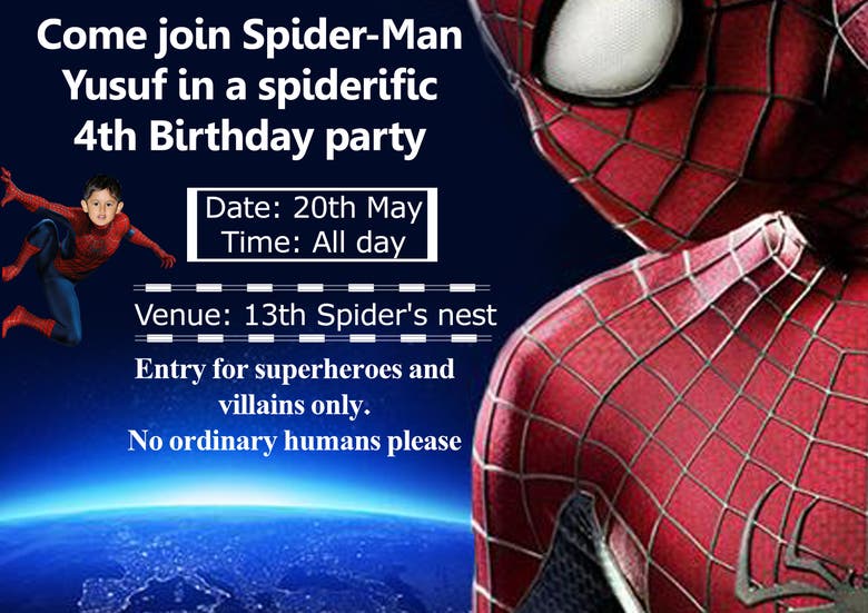 Birthday Event with Spider Man theme