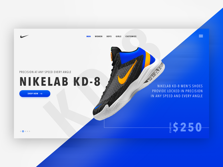 Nike KD-80 Website Design