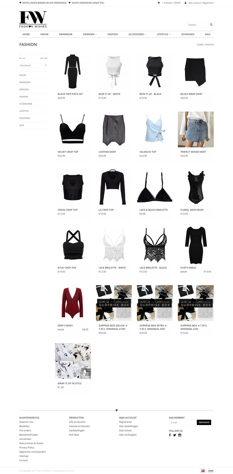 Large e-Commerce Website - www.fashionwishes.nl