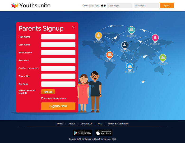Student-Teacher Social Networking site - www.youthsunite.com