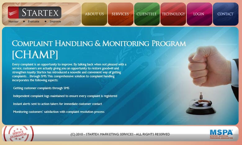 Startexmarketing Services Website