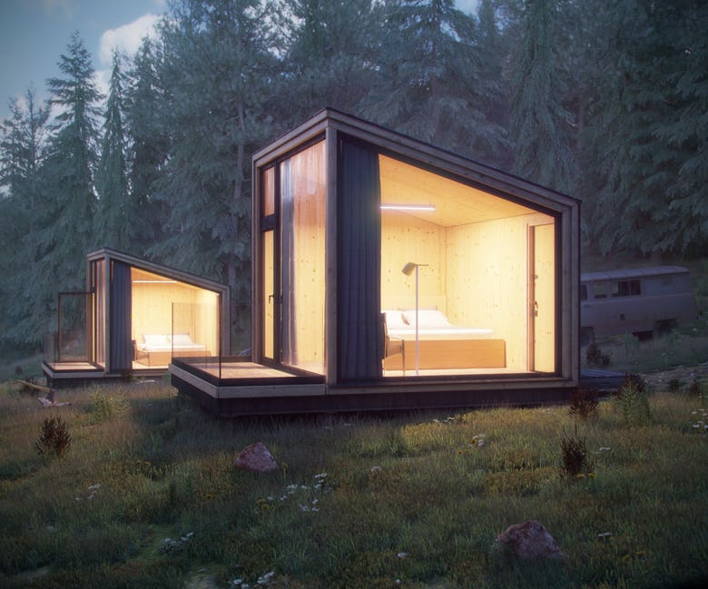 Architectural design of "sleeping sheds"