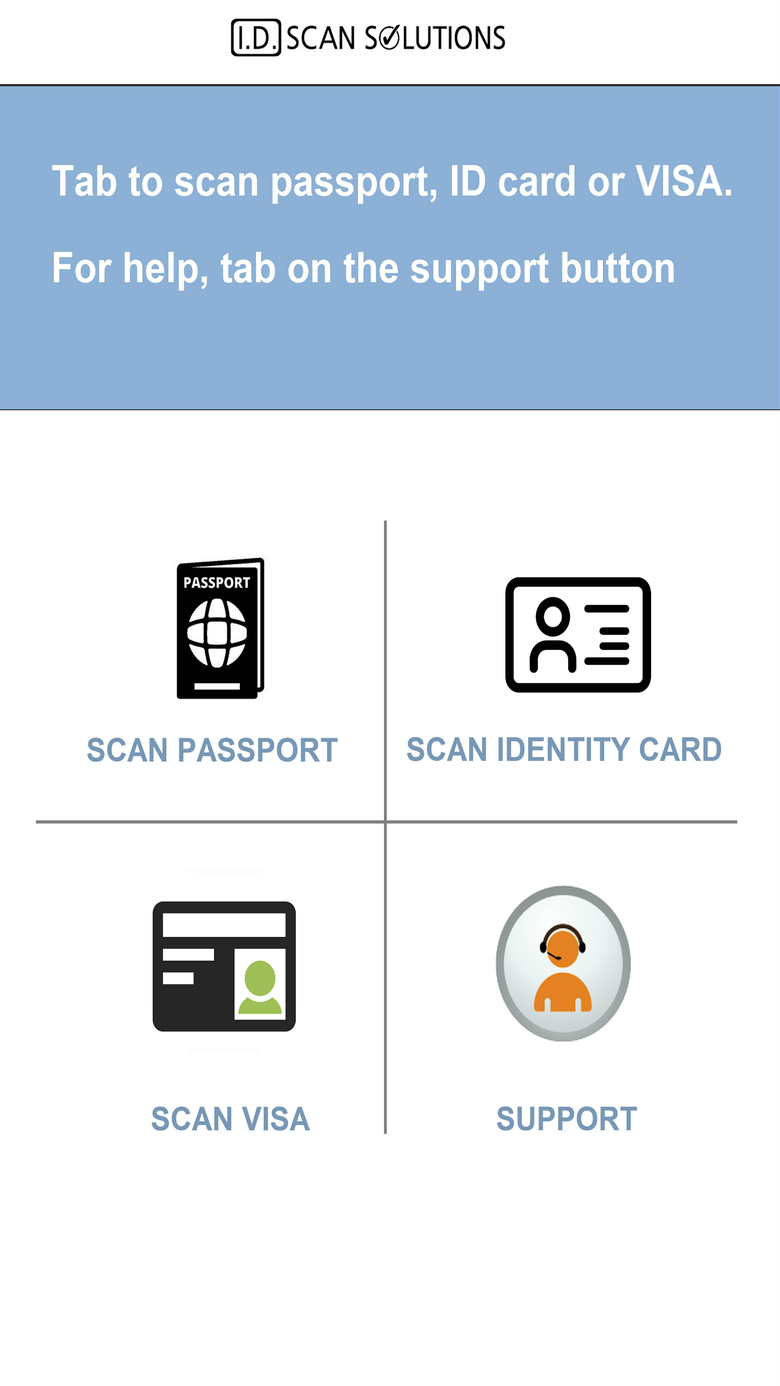 ScanID Scan & validate Pa ssports, VISAS, Identity Cards
