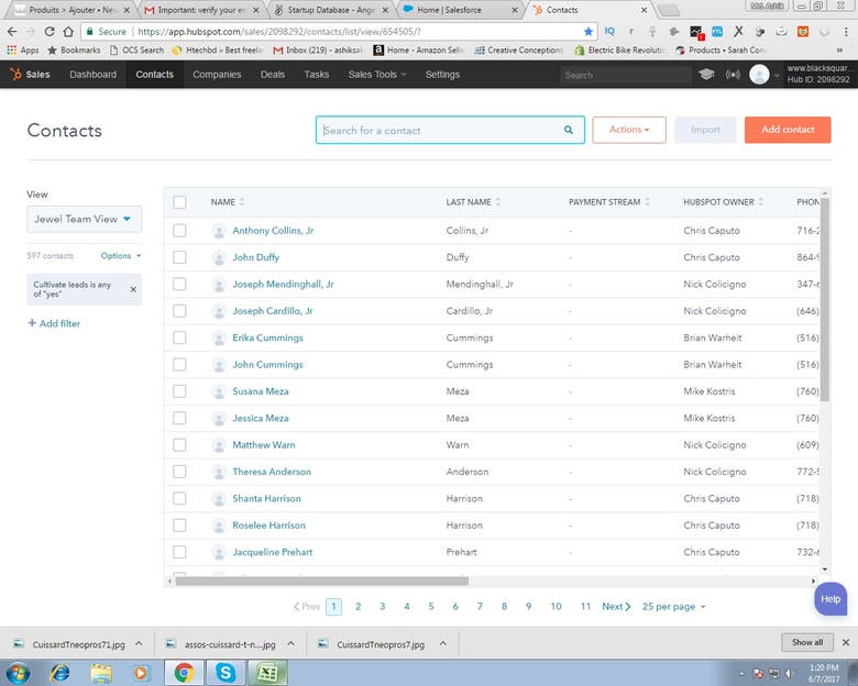 Hubspot Contact lead adding