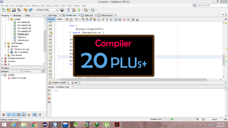 Compiler using Java