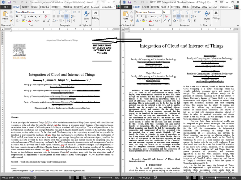 Format document to meet Elsevier document style