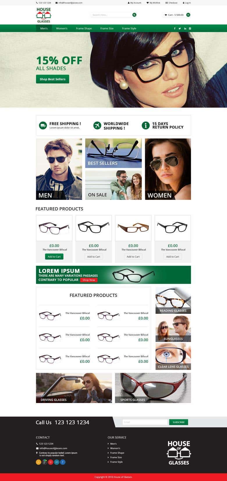 Website for House of Glasses