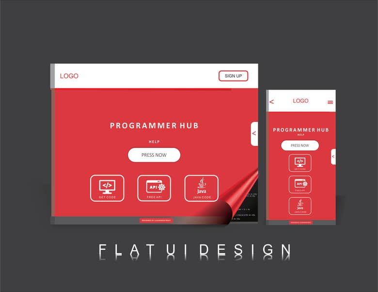 Flat web design