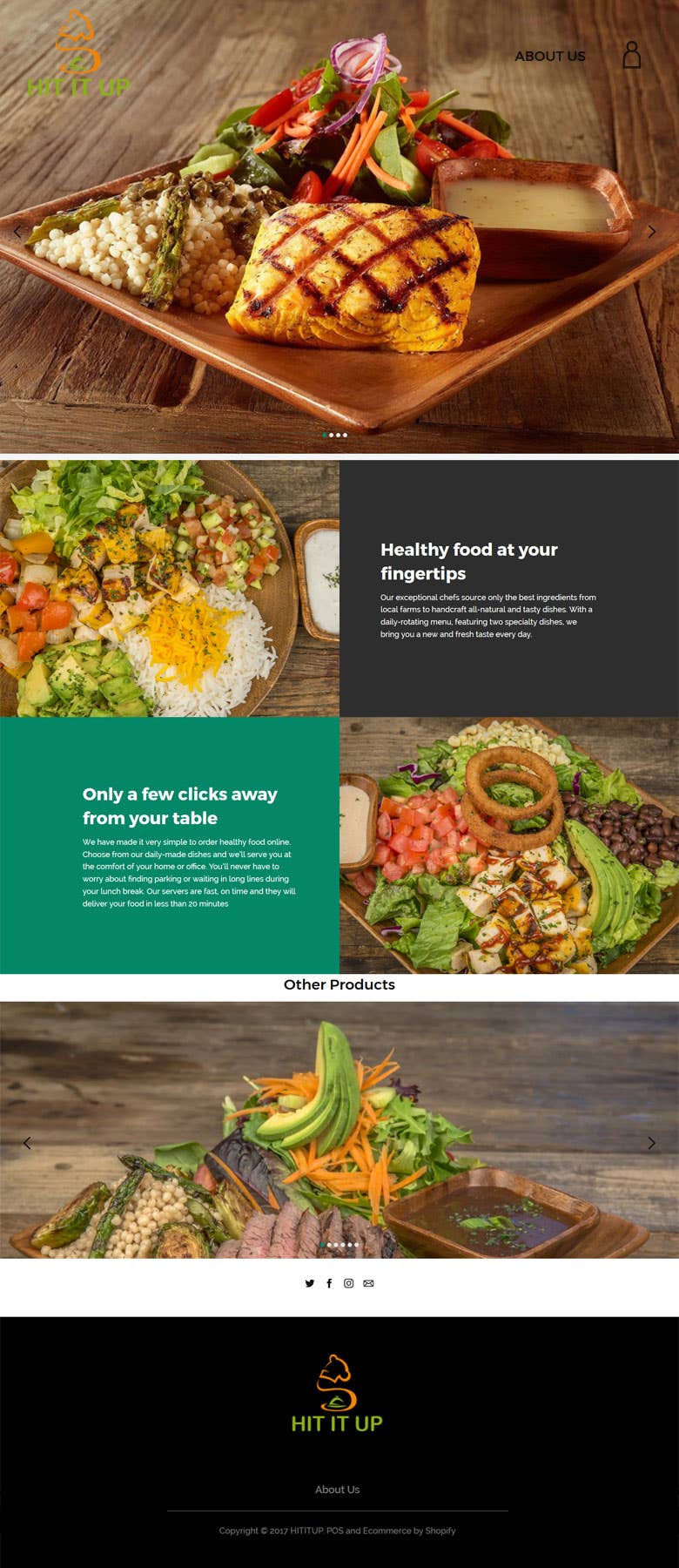 Online Food Delivery Website Shopify