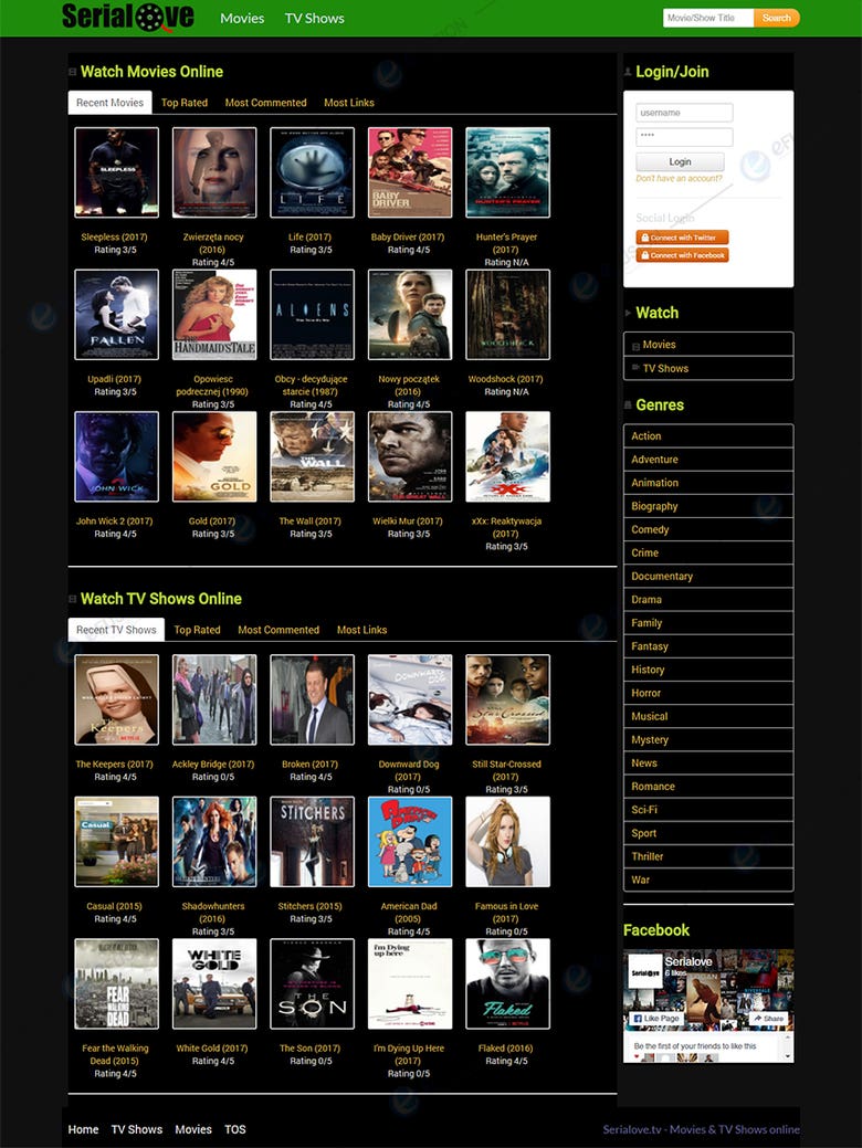 Online Movies and TV Shows website | Codeigniter Script