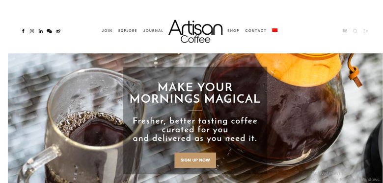 Artisian coffee club (Wordpress)
