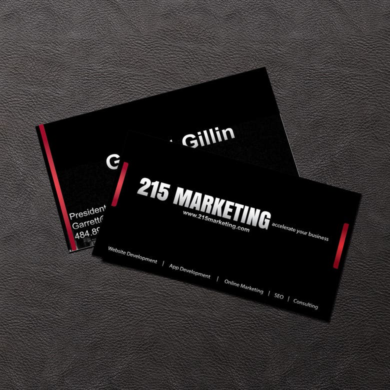 215-marketing business card