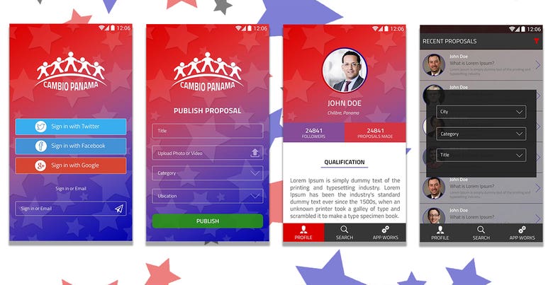 Cambio Panama Android and IOS Application
