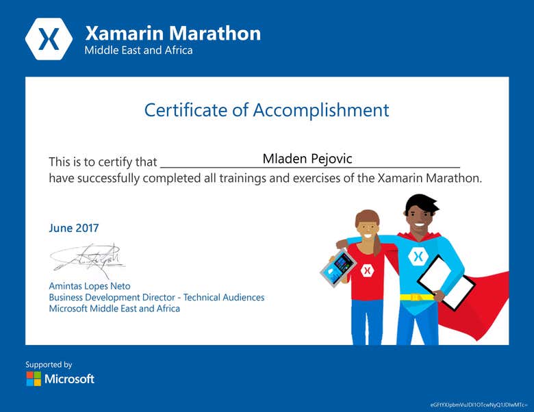 Xamarin certificate