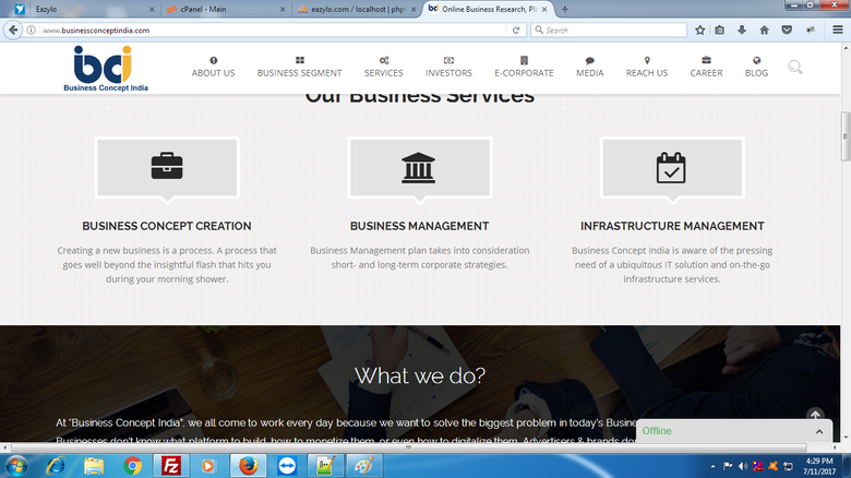 Business information website