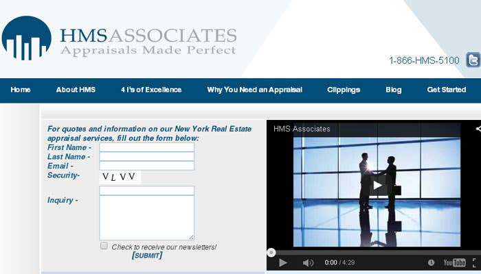 HMS Associates New York Real Estate Appraiser HTML5, jQuery,