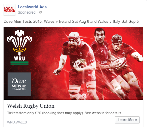 Welsh Rugby Union Paid Advertisement