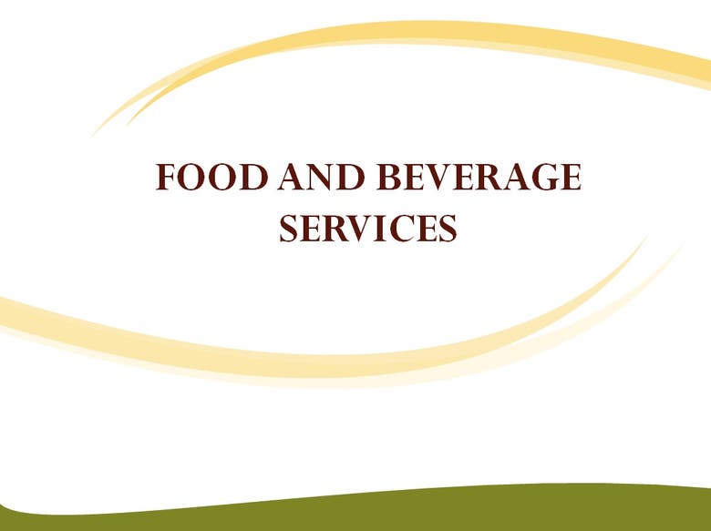 Food and Beverage Service Presentation