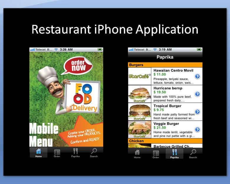 iPhone/iPad Restaurant Ordering-Menu App