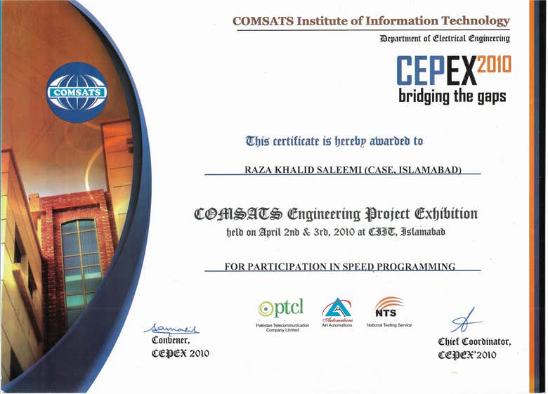 Speed Programming Competition - CEPEX COMSATS