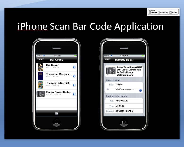 iPhone Scan Bar Code