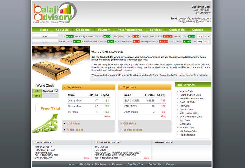 Balaji Advisory Stock commodity