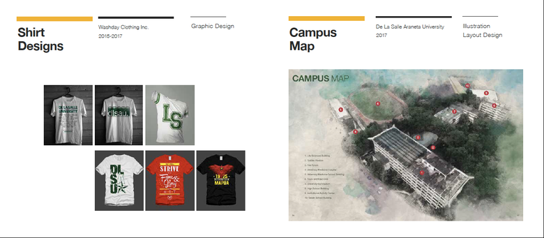 Shirt Designs; Campus Map