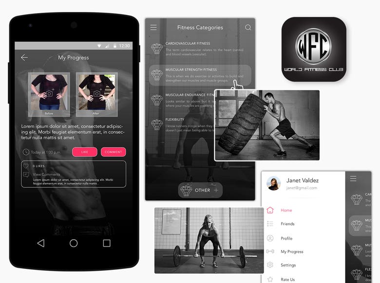 World Fitness Club - Social app for fitness lovers