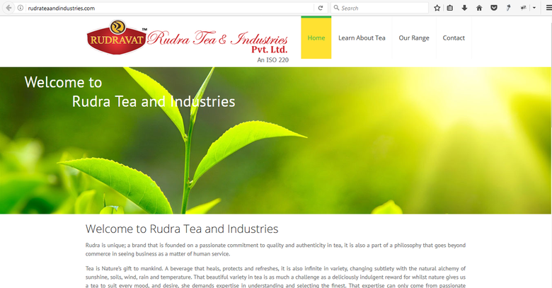 Website for tea industries