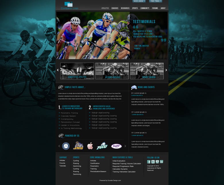 Athletic Event Website