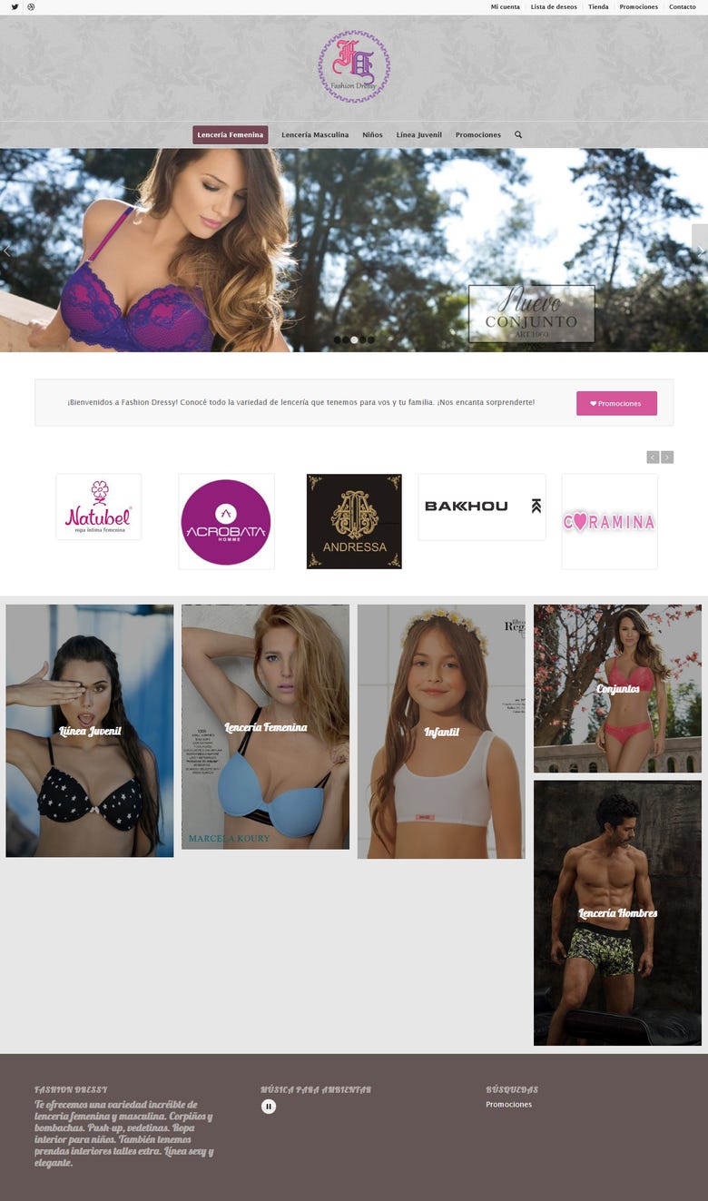 Página web Fashion Dressy
