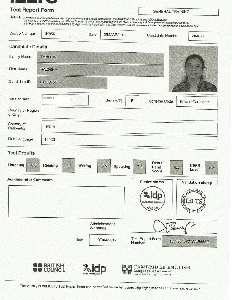 IELTS - English Proficiency Level Certificate
