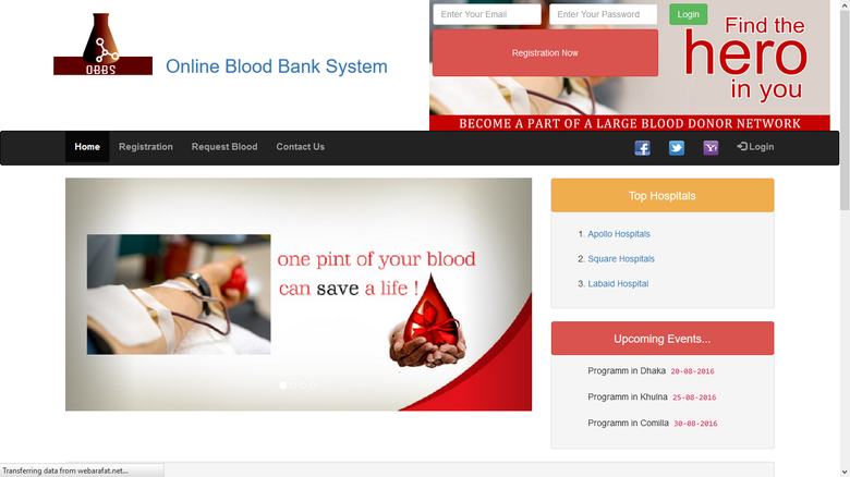 Online Blood Bank System