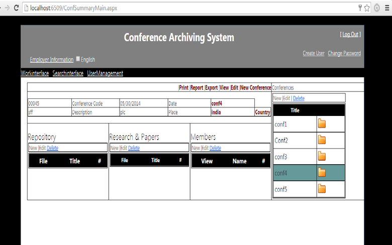 Conference Archiving System