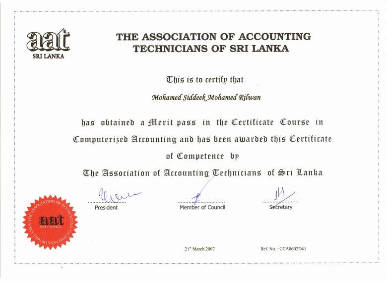Certificate Course in Computerized Accounting