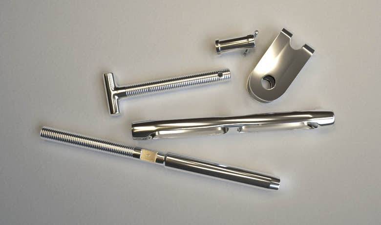 Sailing boat fittings assembly