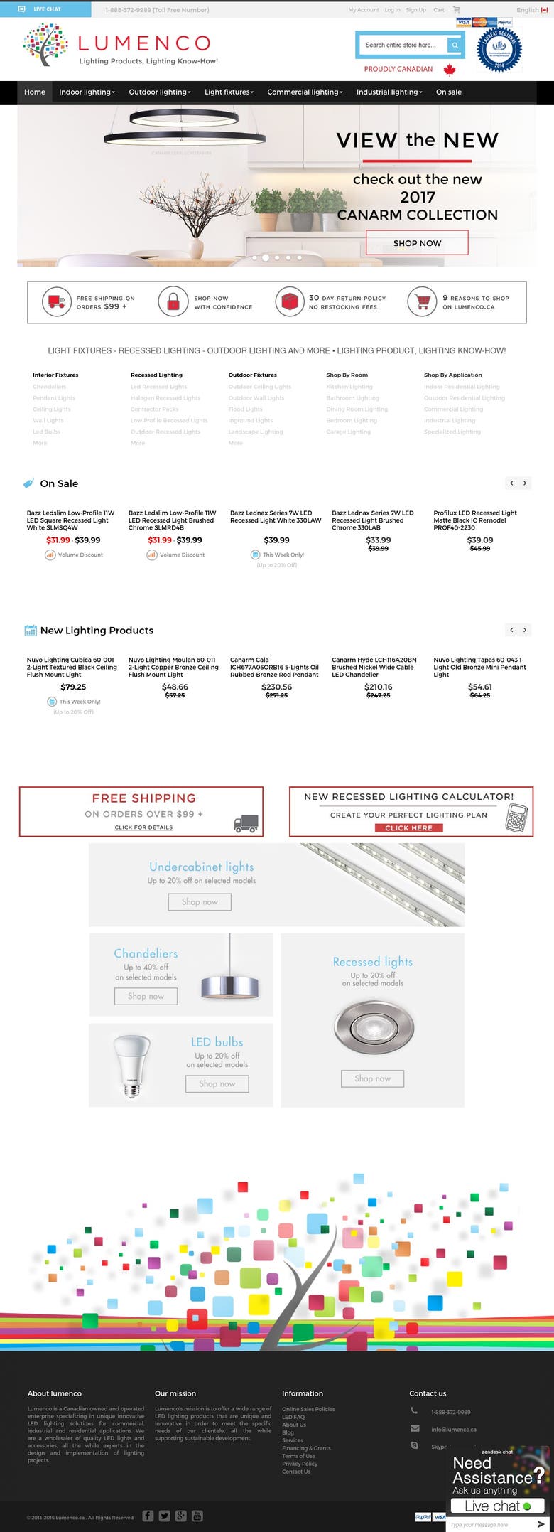 Lumenco.ca - Online store selling Lights and Bulbs