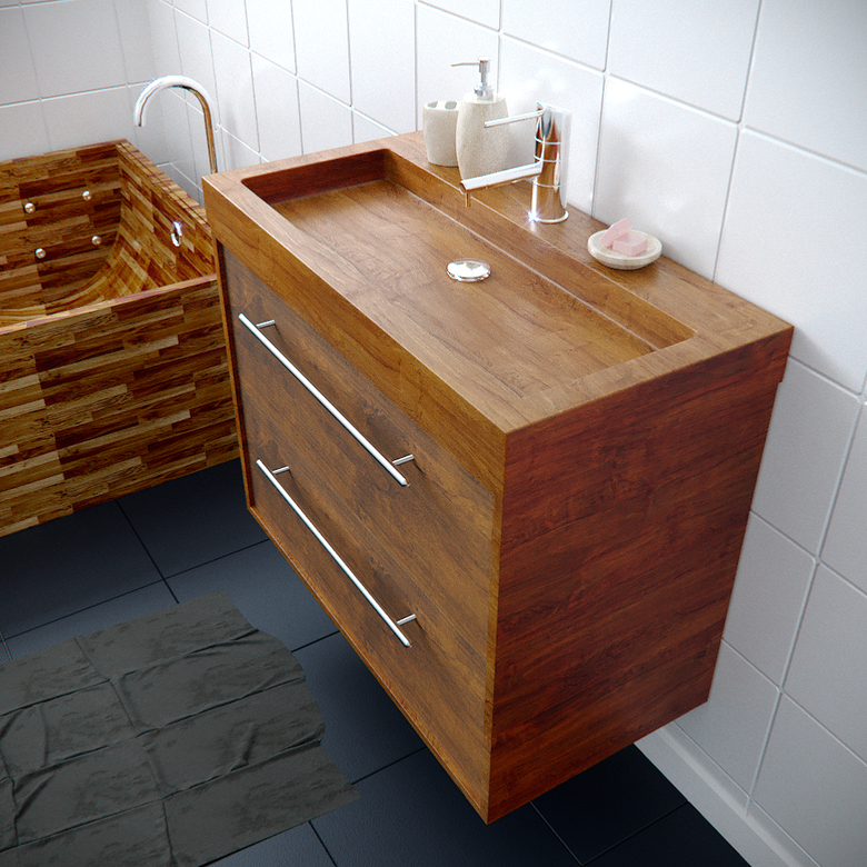 Wood Bath rendering