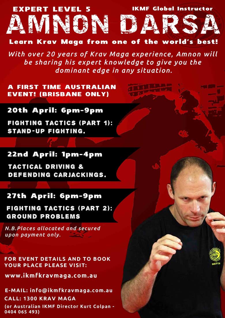 First-time Australian Krav Maga Event Poster