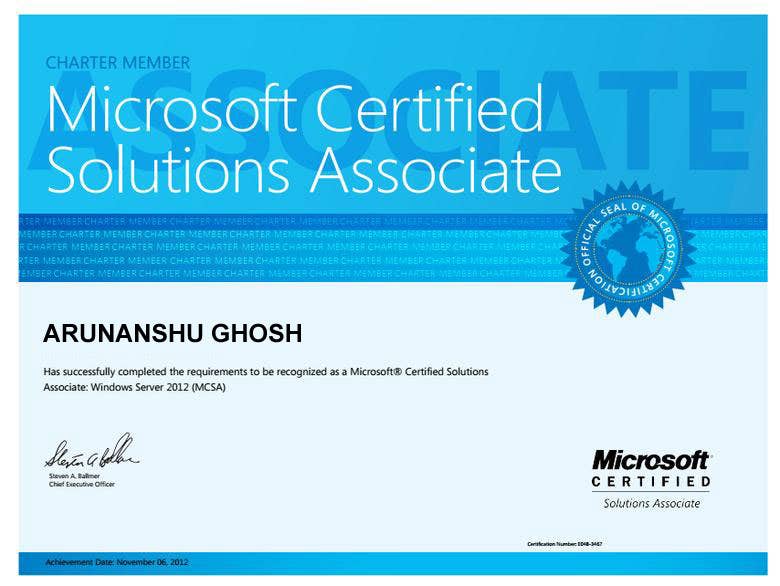 Microsoft Certified Solutions Associate (MCSA) Certification
