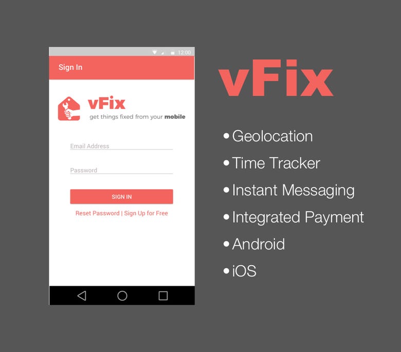vFix Mobile Application