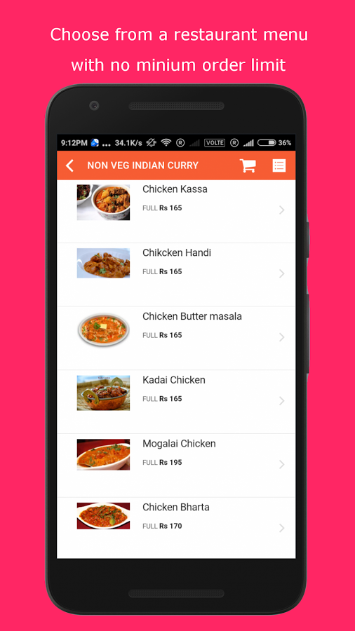 Online Food Ordering App (Android App)