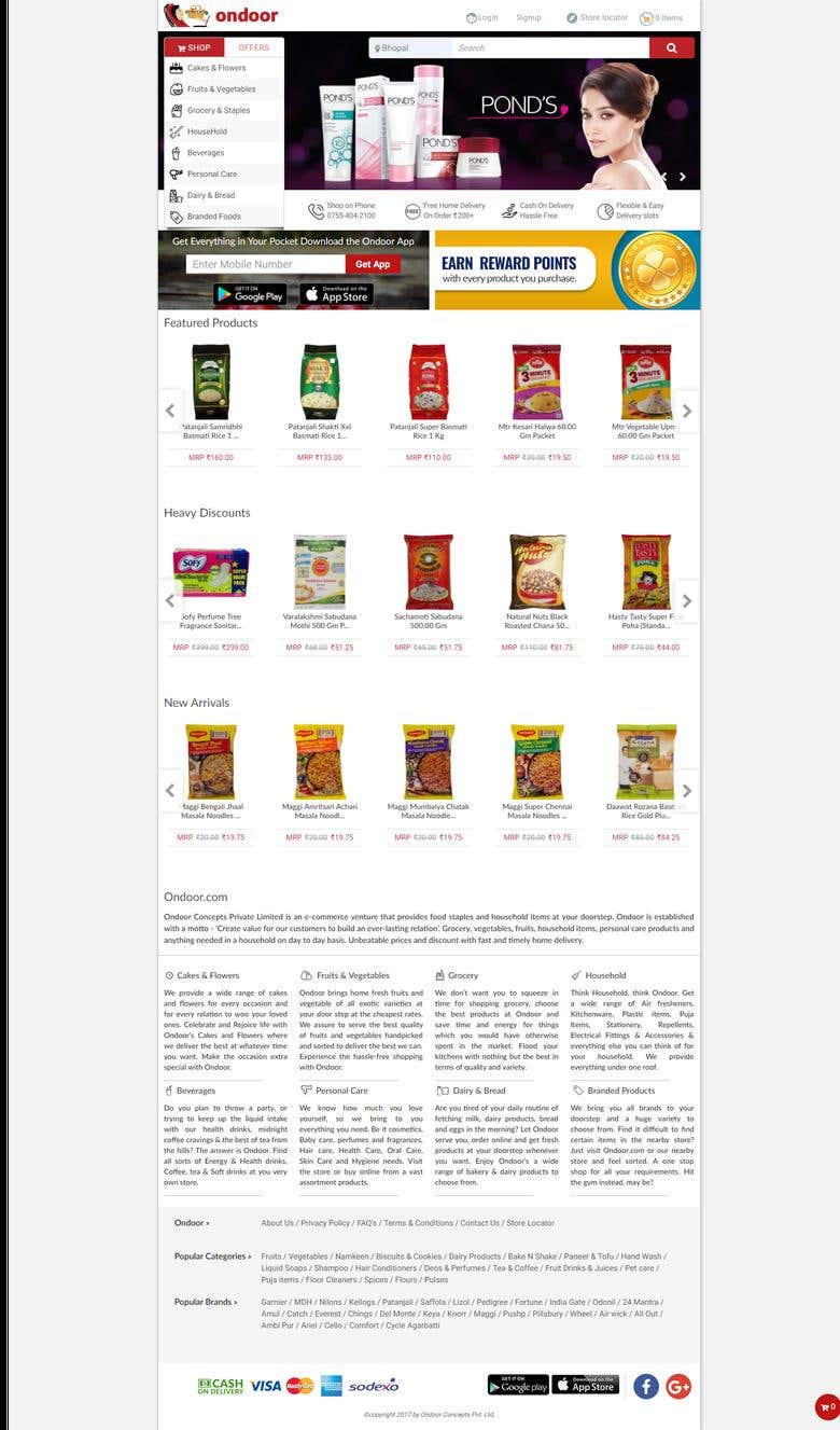 "Ondoor.com" Online Grocery Shoping Site