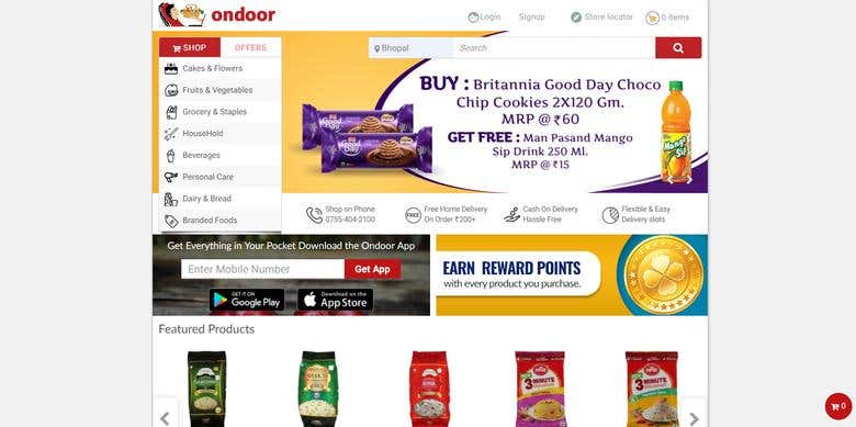 "Ondoor.com" Online Grocery Shoping Site