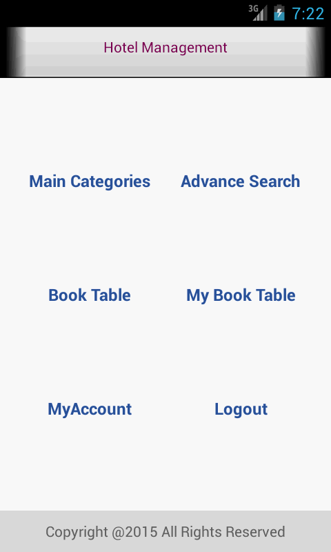 Hotel and Restaurant booking Android App